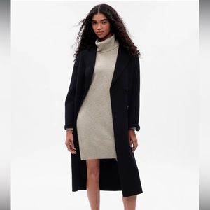 Gap CashSoft Oversized Mini Sweater Dress Pebble Grey